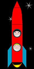 Image showing happy kids in space