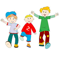 Image showing happy kids cartoon