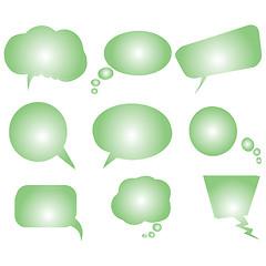 Image showing collection of green stylized text bubbles