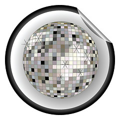 Image showing disco ball black sticker