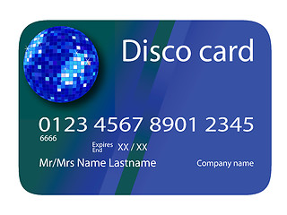 Image showing credit card disco blue