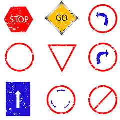 Image showing traffic sign stamp