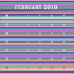 Image showing february 2010 - stripes