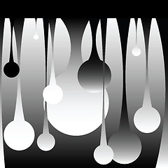 Image showing drops, black and white