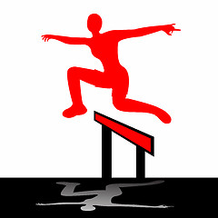 Image showing jumping woman illustration