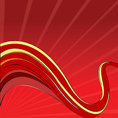 Image showing red waves vector