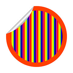 Image showing rainbow stripes sticker isolated on white