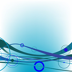 Image showing circle waves blue