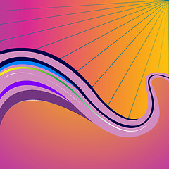 Image showing purple waves vector