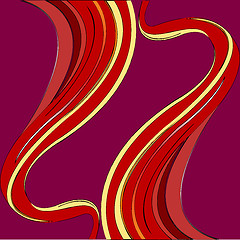 Image showing red waves on purple background