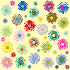 Image showing colored flowers pattern