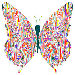 Image showing butterfly in abstract colors