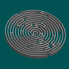 Image showing tridimensional round maze