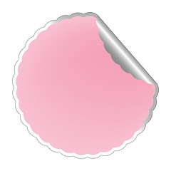 Image showing flowerish pink label