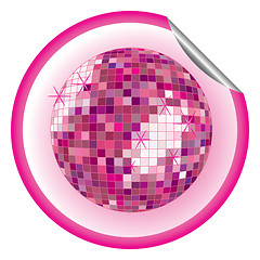 Image showing disco ball purple sticker