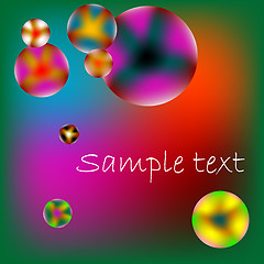 Image showing stylized bubbles with space for text