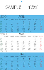 Image showing english calendar 2010 may