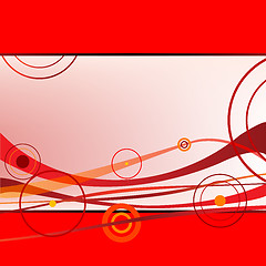 Image showing red waves and circles