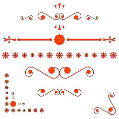 Image showing orange corners and page ends ornaments