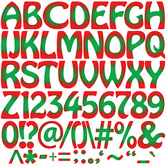 Image showing green and red alphabet