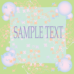 Image showing floral card with space for text