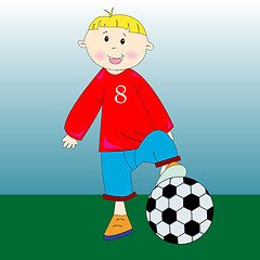 Image showing little football player