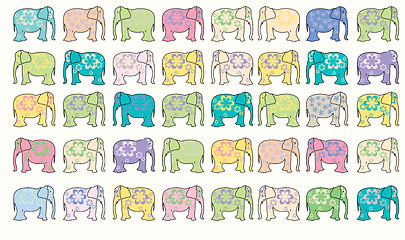 Image showing elephant vector background