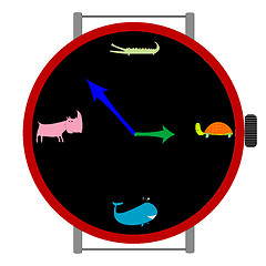 Image showing clock with animals