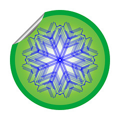 Image showing snow flake sticker isolated on white background 6