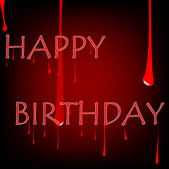 Image showing bloody birthday