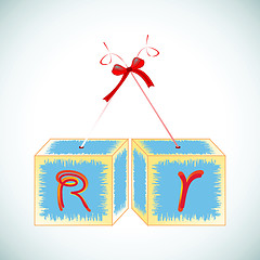 Image showing cubes alphabet R