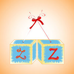 Image showing cubes alphabet Z