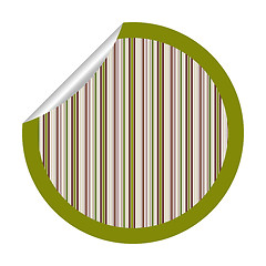 Image showing green metalic stripes sticker isolated on white