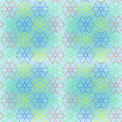 Image showing abstract seamless flowers pattern extended