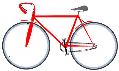 Image showing red bicycle