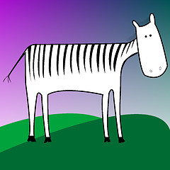 Image showing drawing of a zebra