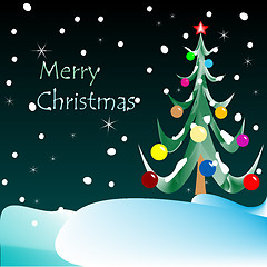 Image showing merry christmas card (night vision) 