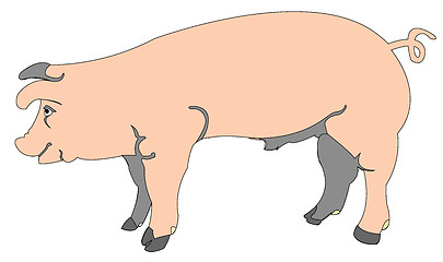 Image showing cartoon of a pig