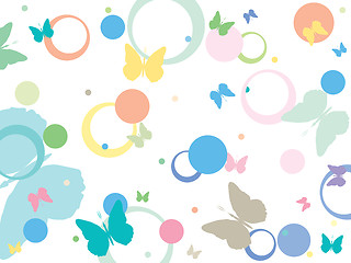 Image showing butterflies and bubbles