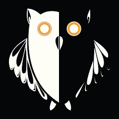 Image showing retro owl in the night