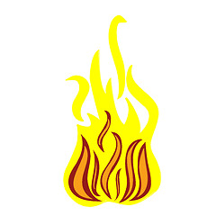 Image showing Fire on white