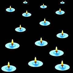 Image showing candles in the dark