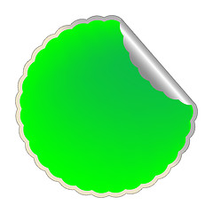 Image showing flowerish green label
