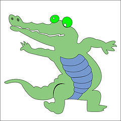 Image showing happy green crocodile