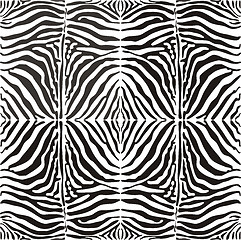 Image showing Seamless background skin zebra