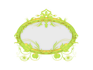 Image showing Isolated decorative golden frame