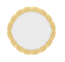 Image showing Isolated decorative golden frame