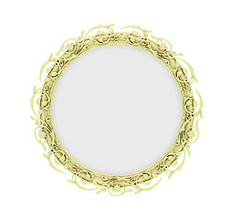 Image showing Isolated decorative golden frame