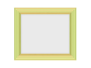 Image showing Isolated decorative golden frame