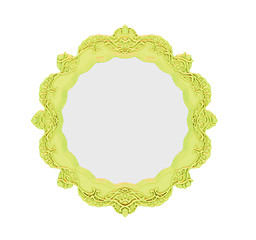 Image showing Isolated decorative golden frame